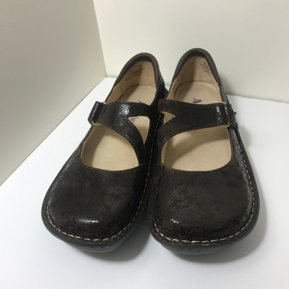 Alegria Shoes - Alegria JIL 562 Brown Paisley Mary Jane Shoes Wmen
